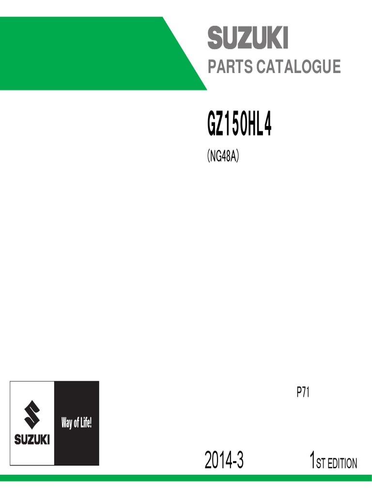 Suzuki GZ150 Parts Catalogue P71 | PDF | Screw | Engines