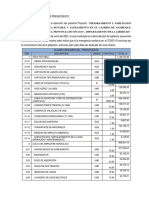 Resumen de Presupuesto