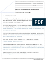 Atividade de Português Produção Textual Tópico Frasal 1º Ano Do Ensino Médio Com Respostas 1