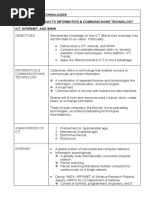 Empowerment Technologies Topic: Introduction To Information & Communicaions Technology Ict, Internet, and WWW