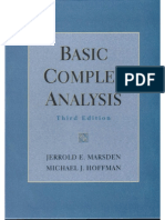 Basic Complex Analysis 3ed - Marsden