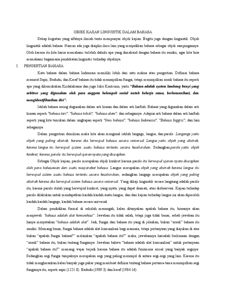 Objek Kajian Bahasa Kmf Pdf