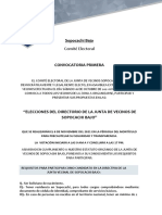 Convocatoria SOPOCACHI BAJO ELECCIONES - REQUISITOS