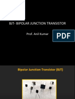 Bjt-Bipolar Junction Transistor: Prof. Anil Kumar