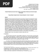 Disaster Readiness Among Nurses in Japan Current Status Following The Great East Japan Earthquake