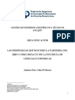 LAS ENSEÑANZAS QUE NOS DEJO LA PANDEMIA DEL 2020 Y COMO-IMPACTO-EN-LA DOCENCIA EN CS ECONOMICAS - CECyT