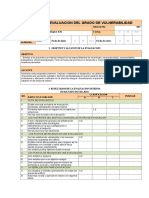 Matriz de Evaluacion Del Grado de Vulnerabilidad