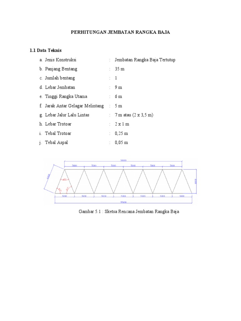 Cth Perhitungan Jembatan Rangka Baja Pdf