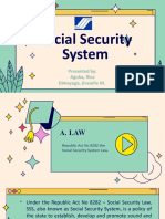 Social Security System: Presented By: Aguba, Rica Dimayuga, Grazelle M