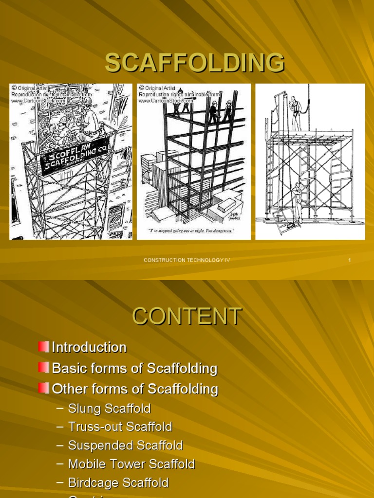Scaffolding Types and Standards Guide | PDF | Scaffolding | Building ...