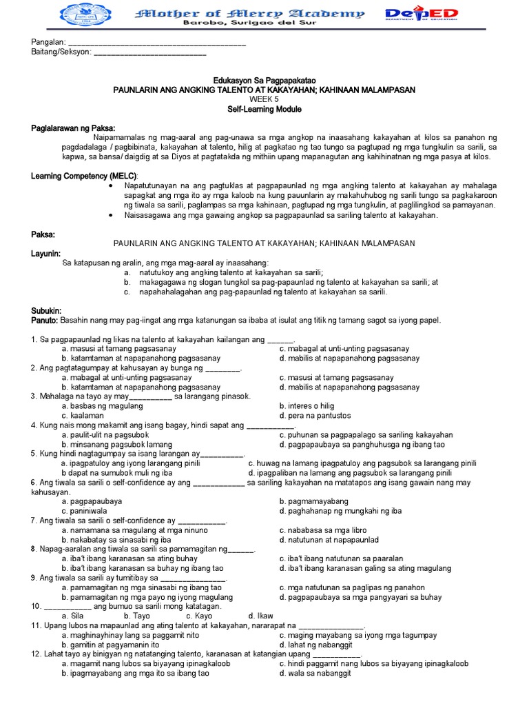 New Module Esp 7 Week 5 | PDF