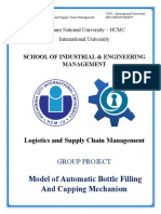 Model of Automatic Bottle Filling and Capping Mechanism: Logistics and Supply Chain Management