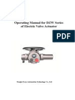 Operating Manual For DZW Series of Electric Valve Actuator: Tianjin Freya Automation Technology Co., LTD