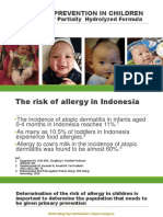 Allergy Prevention in Children: The Role of Partially Hydrolyzed Formula