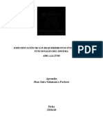 Especificación de Los Requerimientos Funcionales Y No Funcionales Del Sistema AP01-AA2-EV05