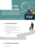 Group 5 Nutrition For Growing Kids Program