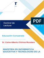 UCT - Educación Comparada - Unidad I - Control de Lectura