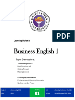 Module 1 - Business English 1 - Telephoning