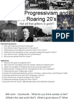 Unit 2 - Progressivism and The Roaring 20's Lecture Slides