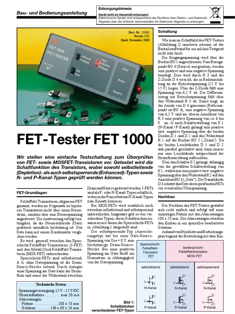 Fet1000 Tester Um