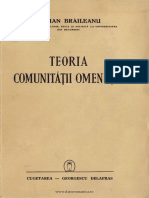 Traian Braileanu - Teoria Comunitatii Omenesti