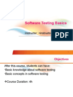 Software Testing Basics: Instructor