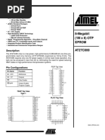 8-Megabit (1M X 8) OTP Eprom AT27C080: Features