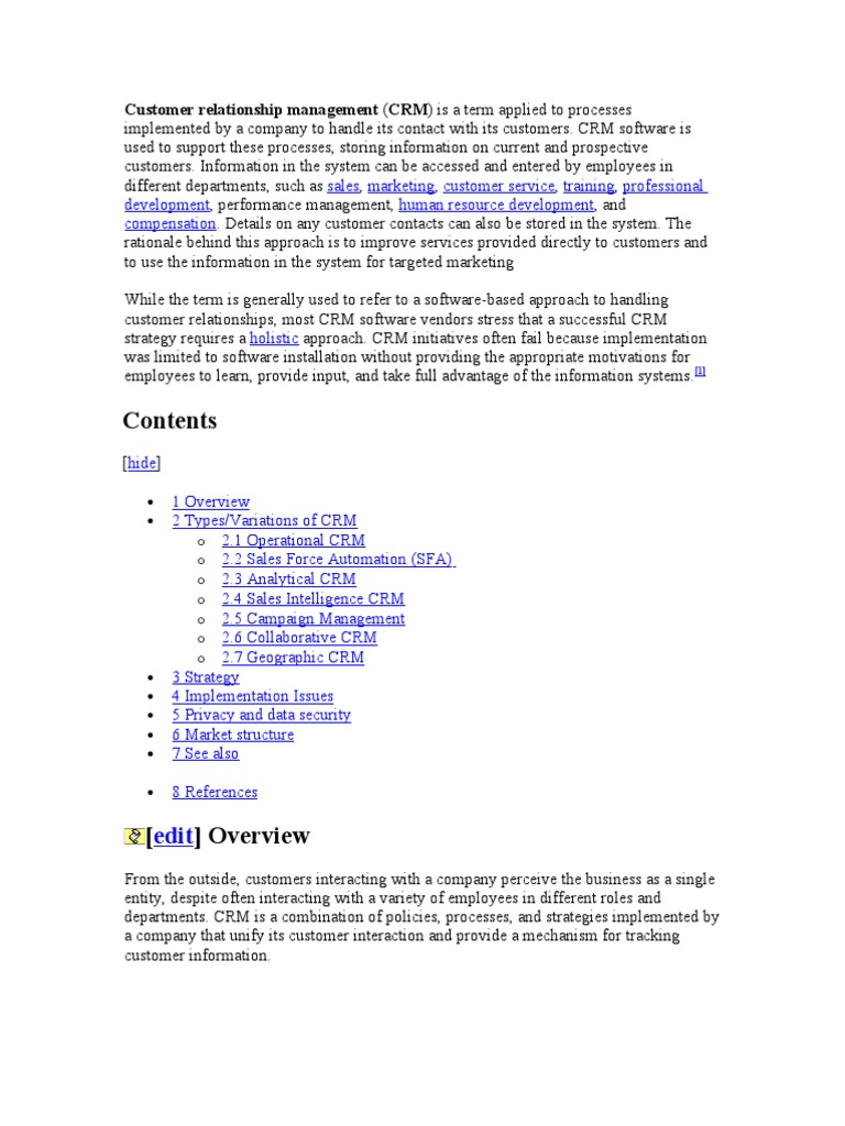 Understanding Customer Relationship Management | PDF | Strategic ...
