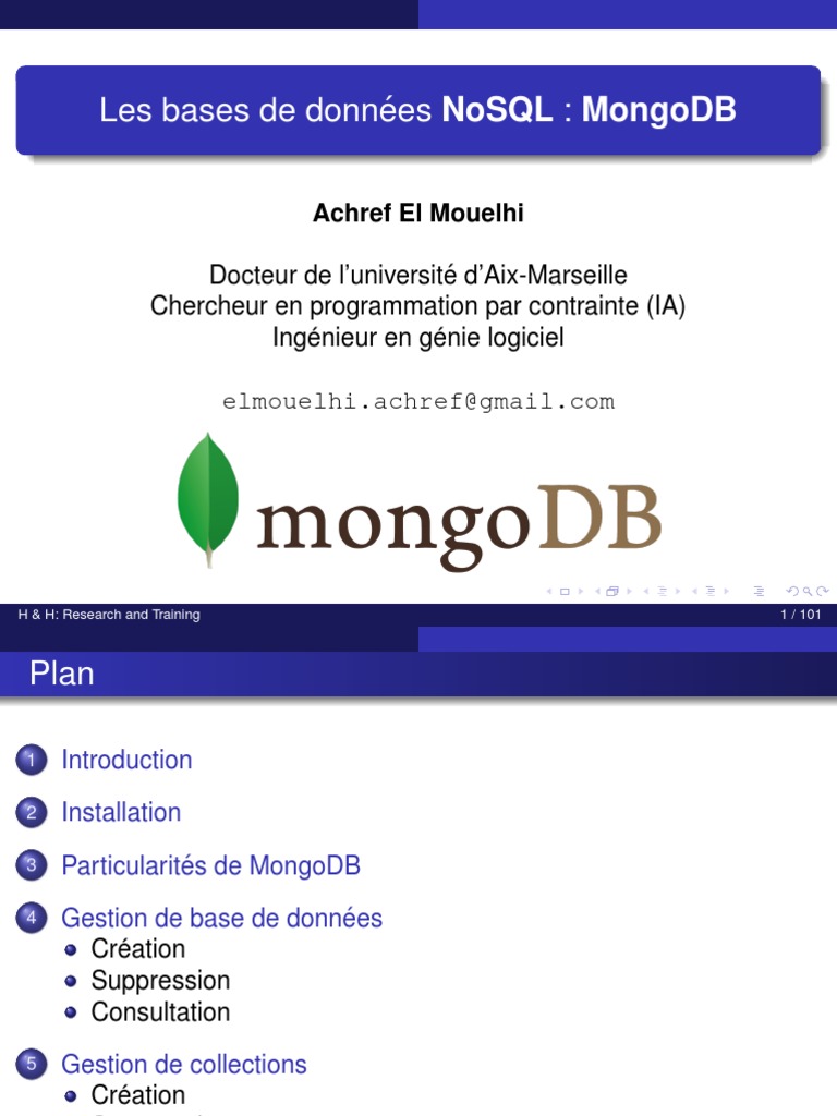 Cours Mongo DB | PDF | MongoDB | Gestion des données
