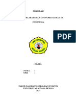 Evaluasi Pelaksanaan Otonomi Daerah Di Indonesia