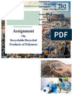 Assignment On Recycled Products Polymers