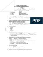 Model Question Paper B.E/B.Tech Degree Examination, May 2003 II Semester HS-042 English II Part A' (10 X 2 20 Marks)