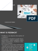 To Show or Accept Feedback
