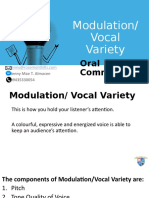Modulation or Vocal Variety