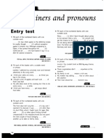 Determiners Pronouns: Entry