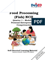 Food Processing (Fish) NCII: Quarter 1 - Module 1: Personal Entrepreneurial Competencies