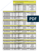 Horarios Fin de Semana 23 y 24 de Octubre