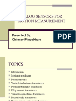 Analog Sensors For Motion Measurement: Presented By: Chinmay Pimpalkhare