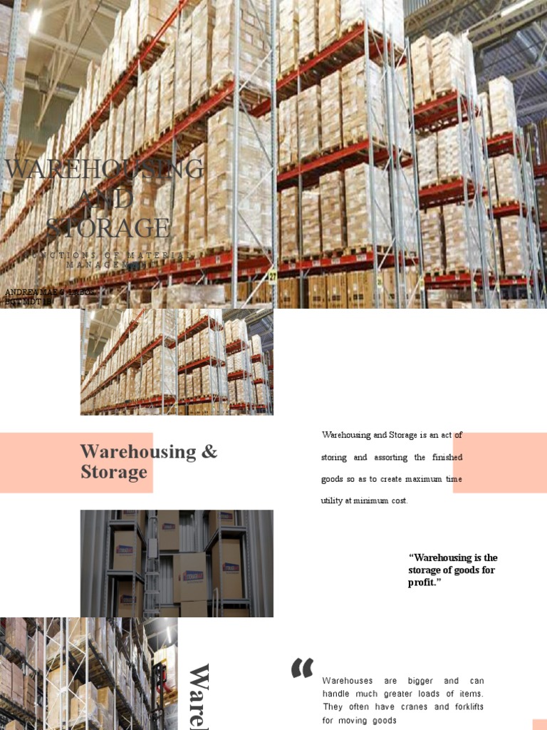 Functions of Warehousing and Storage | PDF | Warehouse | Economies