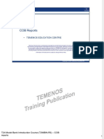 COB Reports: - Temenos Education Centre