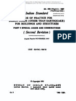 Indian Standard: FOR Design Loads (Other Man Earthquake) For. Buildings and Strucfurbs