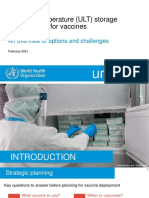 Ultra-Low Temperature (ULT) Storage and Transport For Vaccines