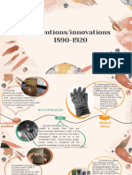 Inventions Innovation 1890-1920