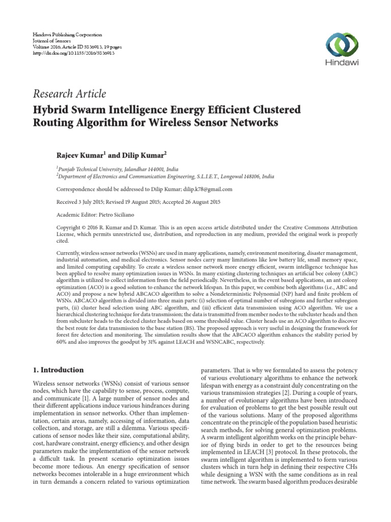 Hybrid Algorithm | PDF | Wireless Sensor Network | Routing