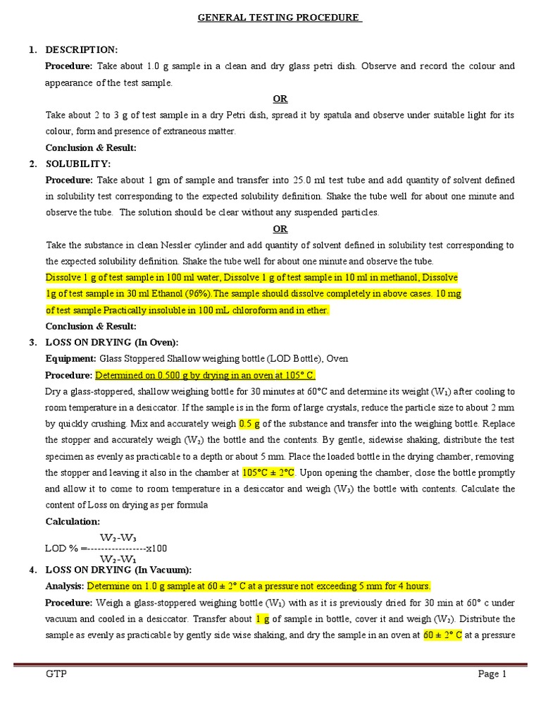 Comprehensive Testing Procedures for Characterization and ...