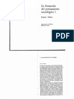 Nisbet, R - La Formación Del Pensamiento Sociológico