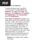 English - The Parts of Speech