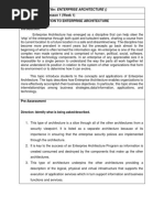 Course Code and Title: ENTERPRISE ARCHITECTURE Lesson Number: Lesson 1 (Week 1) Topic: Introduction To Enterprise Architecture