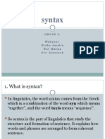 Syntax: Group 3: Wahyuni Riska Amalia Nur Halisa Siti Alawiyah