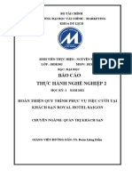 Báo Cáo Thực Hành Nghề Nghiệp 2: Hoàn Thiện Quy Trình Phục Vụ Tiệc Cưới Tại Khách Sạn Royal Hotel Saigon